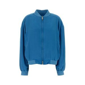 Versace Women Light-Blue Poplin Jacket
